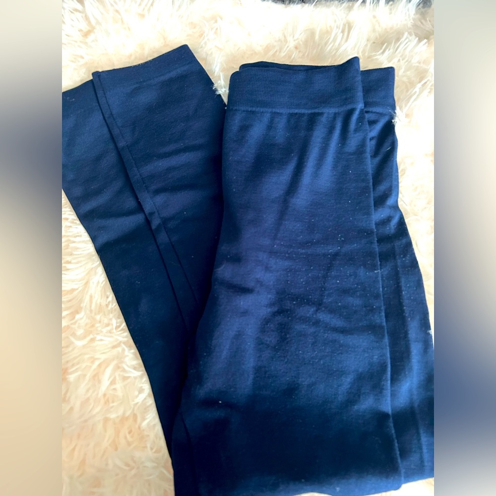 Navy fleece leggings